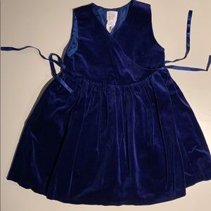 GAP Blue velvet dress 24 to 30 months